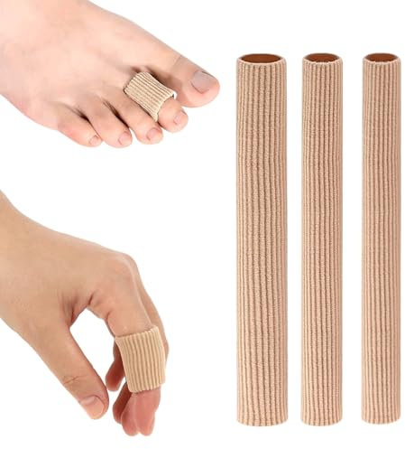 3 Stück Zehenschutz,Schneidbar Silikon Zehenschutz Toe Cushion Tube Schlauchbandage Gel,Zehenkappen,Zehenpolster,Für Kissen Mais, Blasen, Schwielen, Zehen Und Finger, 3 Verschiedene Größen