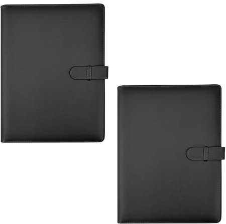 Arpan Certificate Folder A4 Display Book – Pack of 2 Professional Portfolio Holders with 36 Copysafe Pockets Each, Record of Achievement A4 Folder for Paperwork & Presentations – Soft-Touch Black