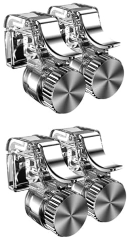 DOITOOL 2 Paia Controller Mobile Rs Grilletto Resistente in Metallo Trasparente Trigger Regolabili per Giochi Accessori Gaming per Smartphone Compatibile con Rs