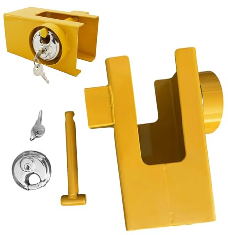 Kustimantu Serratura di aggancio per rimorchio, Auto Universali in Acciaio | Serratura per gancio di traino | per Porta Cargo Contenitore Cric Trimmer Pick-up Rimorchio furgone