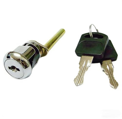 Central Cam Lock with Connecting Rod, M19 x 20mm Zinc Allody Filing Cabinet Lock, Furniture Drawer Lock for 3-Point Multi-Point Locking System, Desk, Storage Cabinet