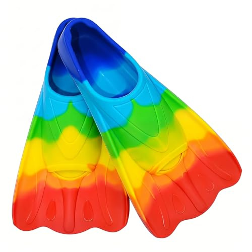 Palmes de natation en silicone pour plongée avec tuba, plongée et entraînement de natation, ajustement confortable, avec sac en filet pour piscine et plage, convient aux enfants et aux adultes