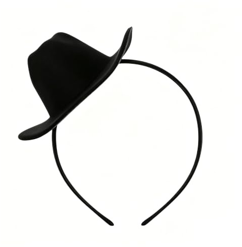Nereds Top Hat Headband Black Small Fascinator Headband Tea Party Headpiece Fascinator Vintage Inspired Costume Accessory for Halloween Theme Party Supplies