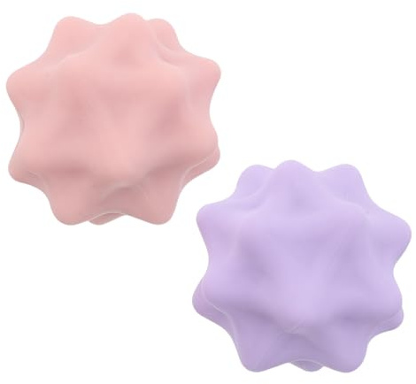 SOESFOUFU Set de 2 Bolas Masajeadora para Fascia y Puntos Gatillo, Pelota de Masaje Dura para Circulación y Alivio Muscular en Cuello, Espalda y Pantorrillas, Uso en y Yoga