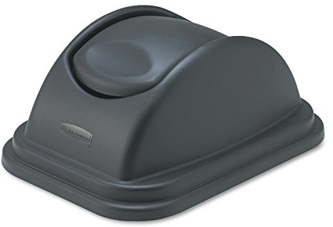 Rubbermaid Commercial Products Wastebasket Swing Top Lid, Black, 10.25-Gal