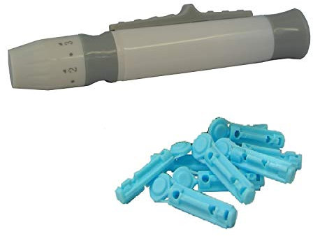 1 x Lancing Device + 100 x 28G Lancets