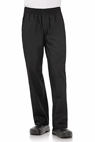 Chef Works Men's Lightweight Baggy Pants, Black, Medium