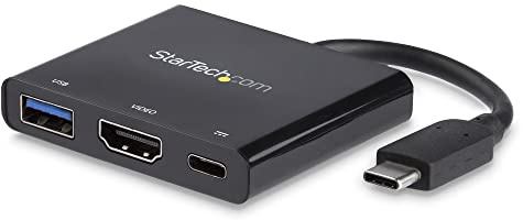 StarTech.com USB-C till HDMI-adapter – 4K 30Hz – Thunderbolt 3-kompatibel – med strömförsörjning (USB PD) – USB C-adapteromvandlare (CDP2HDUACP)