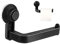 TOPBATHY Wall-Mounted Black Toilet Paper Holder Suction Cup No Drilling Installation Abs Tissue Organizer for Bathroom Home Office and Hotel