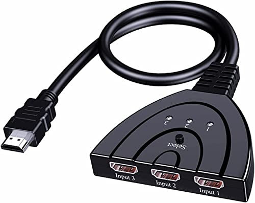 Switch HDMI 4K, Beigemo 3 In 1 Out Sdoppiatore HDMI Switch Supporta 4K Full HD 3D HDMI Splitter per HDTV/Xbox/PS3/4/5,App1e TV/Fire St1ck/BLU-Ray DVD-Player ecc. -Selettori Audio Video