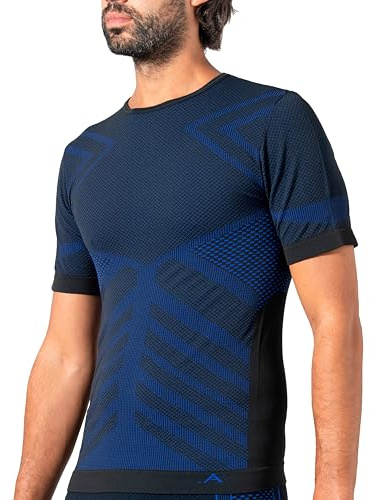 Risalti Maglia Termica Uomo Manica Corta Energy - Maglia Tecnica Uomo Traspirante, Intimo Termico Senza Cuciture