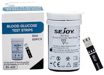 SURGICALMED - Blutzuckerteststreifen für Glukometer BG-707, Modell BS-602-50 Stück - Hohe Präzision - Effektive Diabeteskontrolle - NICHT kompatibel mit other Modellen