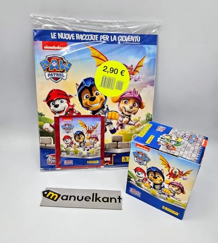Paw Patrol Rescue Knights - Album Starter vuoto + box 36 bustine sigillate figurine