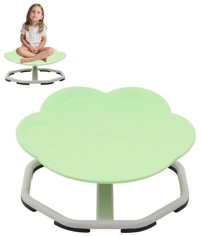 YULEYU Silla giratoria sensorial para autismo, silla giratoria para niños sensoriales, silla de juguete sensorial, entrenamiento de coordinación corporal (verde)