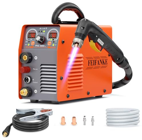 FEIFANKE 230V 50A Cortador De Plasma Antorcha De Corte Sin Contacto De Baja Frecuencia IGBT 2T/4T con Retroceso por Soplado Para Cortar Acero Inoxidable Aluminio Y Cobre Espesor Máximo De Corte 25mm