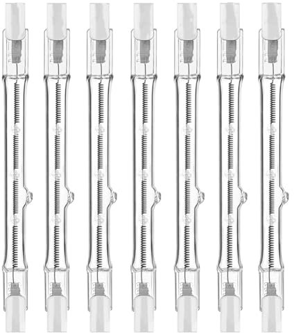 Pylorixz Lampadine Alogene R7s, 7 Confezioni di Lampadine R7s da 118 Mm, Lampadine Alogene Dimmerabili da 230 V, Lampadine Lineari al Tungsteno da 150 W