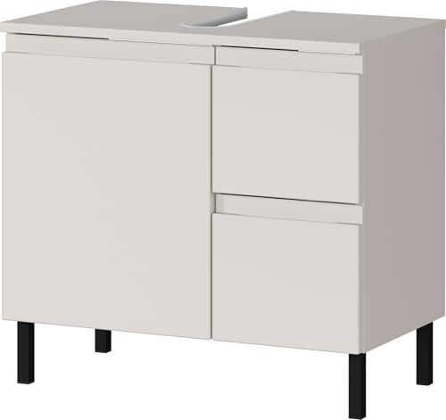 Germania Waschbeckenunterschrank 8244-572 GW-Salinas, in Kaschmir,mit Siphonaussparung, 60 x 56 x 34 cm (BxHxT)