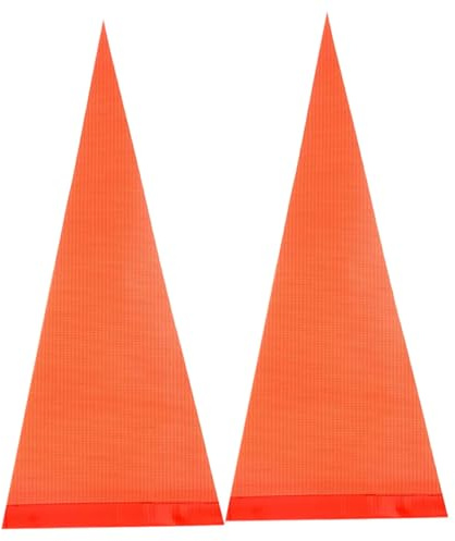 Toyvian 2Pcs Bike Safety Flags Bright PVC Triangular Cycling Pennants Lightweight High Visibility for S Bicycle Accessories