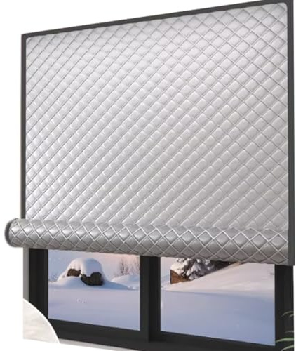 Aislamiento Térmico Para Ventanas En Invierno, Protección Térmica Contra El Frío, Insonorización, Cortinas Opacas Para Ventanas, Hogar, Garaje, Sótano, Piso, Cocina(100cmx100cm(WxH))