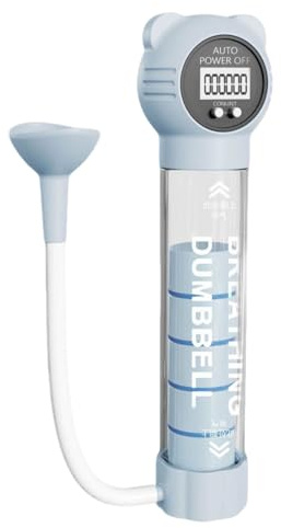 Manubrio respiratorio - Allenatore di respirazione diaframmatica regolabile | Dispositivo di capacità polmonare con ricarica USB-C | Dispositivo di allenamento per l'ispirazione per i corridori