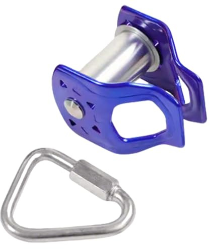 Carrello con puleggia per carichi pesanti per giri avventurosi in cortile, di scorrimento con cuscinetti lisci per percorsi con cavi per alberi, attrezzatura da gioco fitness all'aperto per ba