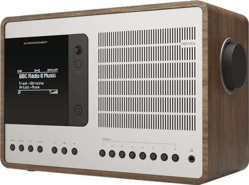 Revo SuperConnect - Multi-Format Deluxe Table Radio with DAB/DAB+/FM, Internet Radio, Spotify Connect, DLNA streaming and Bluetooth aptX Wireless Connectivity