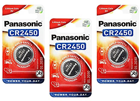 Panasonic 3 Stück HighEnergy 1 Knopfzelle Cell Power CR2450 Lithium 3 V