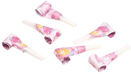 Amscan 9900404 - Luftrüssel Prinzessin, 8 Stück, Größe ca. 30 cm, My Princess, Partytröte, Give Away, Blumen, Schloss, Geburtstag, Karneval, Kinderparty, Mottoparty