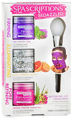 SpaScriptions BeDazzled- Firming & Pore Refining Glitter Peel-Off Masks
