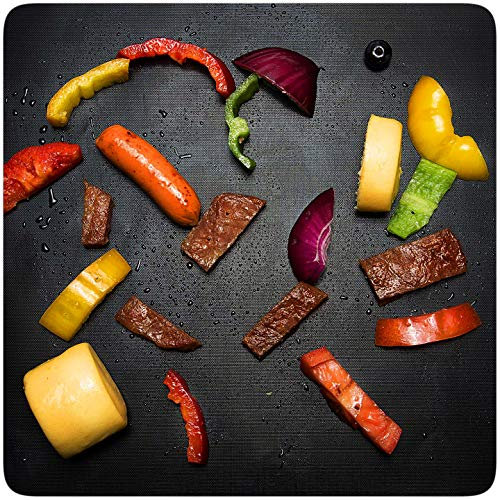 PRECORN Grillmatte 5er Set + Pinsel 40 x 33 cm Grillmatten für Gasgrill Dauerbackfolie Backpapier