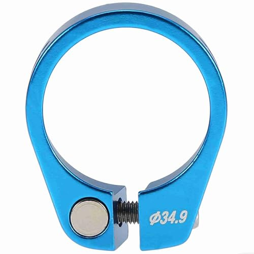 Collier de Selle de Vélo en Aluminium, 34,9 mm, Universel en Alliage pour Tige de Selle VTT, Bleu