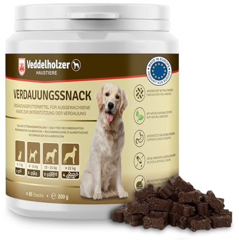 Veddelholzer Probiotiques Chien Friandise Digestive pour Chiens Accessoires pour Chiens Construire la Flore intestinale leckerli Chien comme complément Alimentaire avec des ingrédients naturels