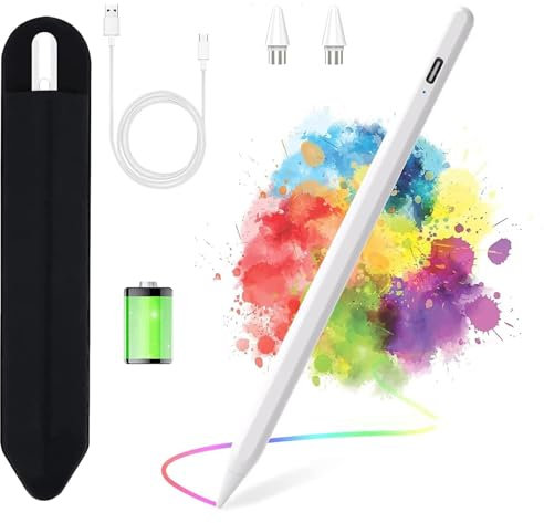 KARFUN Tablet Stift für Android, Stylus Pen Kompatibel mit iPhone/Samsung/Huawei/Lenovo/XiaoMi Tablet, Verbesserte Präzision, 15 Minuten Schnellladeleistung und Neigungssensitivität Stylus
