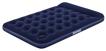 Bestway Doppelluftbett mit integrierter Fußpumpe 191 x 137 x 28 cm, Dunkelblau