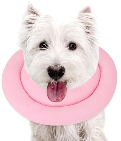 Sbayool Halskrause Hund Katzen, Verstellbares Weiches Und Komfortables Halskrausen Für Hunde, Leckschutz Hund Für Verhindern Sie, DASS Katzen Und Hunde Wunden Nach Der Operation Lecken,Rosa,S