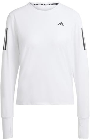 adidas Women's Own The Run Long Cuff Sleeve Tee, White, XXS