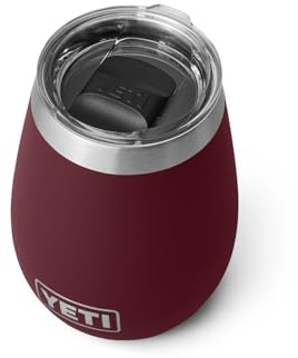 YETI Rambler 10 oz Wine Tumbler, Vacuum Insulated, Stainless Steel with MagSlider Lid, Wild Vine Red