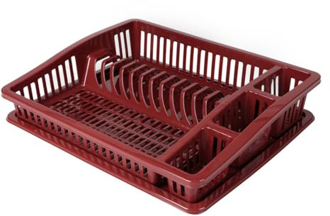 Sonoma EGOUTTOIR A Vaisselle avec Plateau Couleur Ruby Wine 46X37XH9,5CM