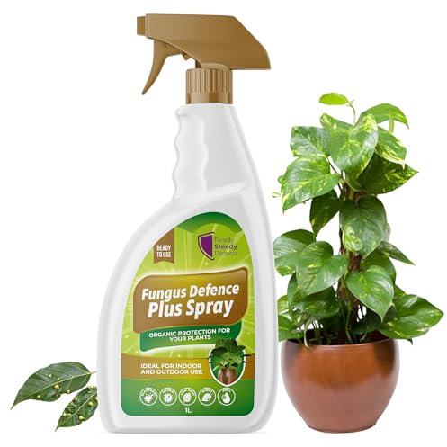 Fungus Defence Plus Spray 1L | Organic Plant Protection | Targets Blackspot, Mildew, Leaf Spot, Blight, Rust | Ideal for Indoor & Outdoor Use | Safe on Fruits, Vegetables, Flowers | Natural Defence
