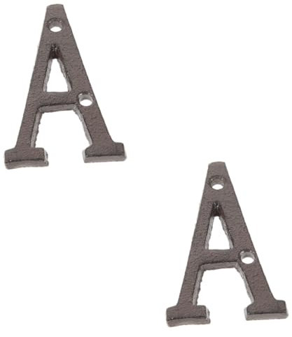 Veemoon Lot De 2 Lettres En Fonte Pour Décoration Murale Numéros De Maison De Ferme Lettres De Maison Blanches Pour L'Extérieur Lettres Vintage Pour Boîte Aux Lettres Lettres