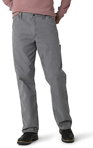 Wrangler Authentics Men's Classic Carpenter Jean, Rock Gray, 38W x 32L