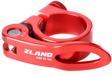 TRIWONDER Cykelsadelklämma 25,4 mm 28,6 mm 31,8 mm 34,9 mm rörklämma sätesklämma för sadelstolpe MTB landsvägscykel (02 röd, 28,6 mm)