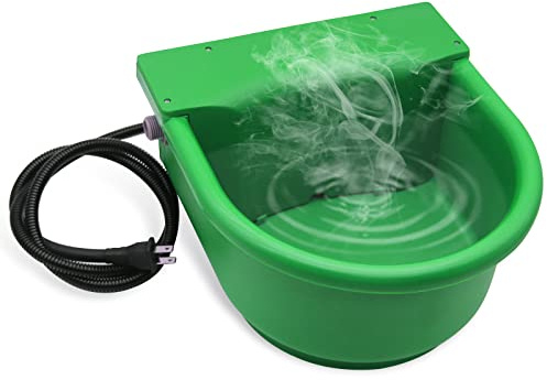 Automatic Heated Horse Waterer Bowl, 4L Large Capacity Farm Heated Water Bowl Constant Temperature Dispenser with Float Control for Pet Dog Goat Chicken and Other Animals,Outdoor Thermal-Bowl