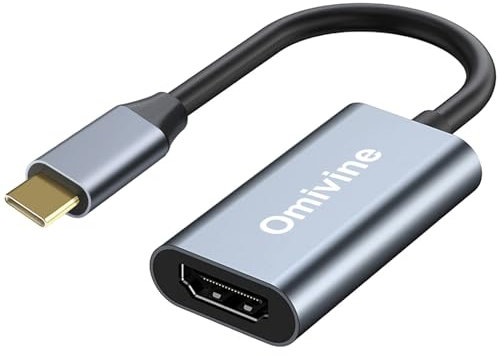 USB C to HDMI Adapter, 4K USB Type-C to HDMI Adapter, Compatible with iPhone 16/15, MacBook Pro/Air, iPad, Surface Book, Pixelbook, Dell, Samsung Galaxy, Steam, Microsoft