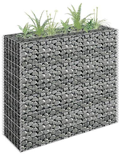 DCRAF Home & Garden Gabion - Cama elevada de acero galvanizado (90 x 30 x 90 cm)