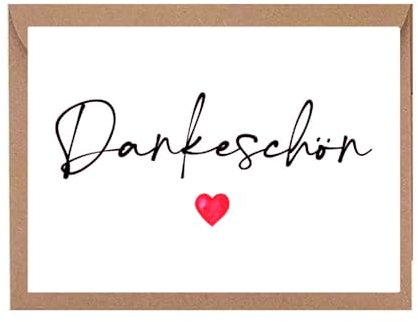 The Life Barn Postkarte mit Umschlag Dankeskarte Dankeschön Danke sagen