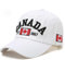Canada Unisex Baseball Cap - 100% Baumwolle - Ahornblatt bestickt - verstellbar - Sport und Freizeit Cap für Damen und Herren, weiß, 56