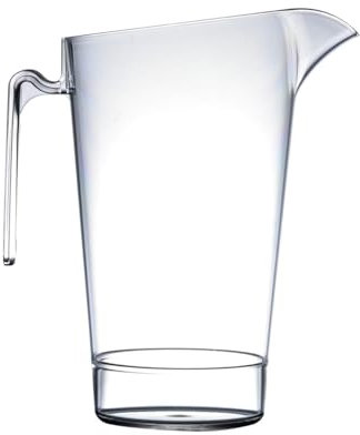 Crystal Clear Polycarbonate Pitcher Jug (2.2L/4 Pints) Stackable, Dishwasher Safe Ideal as a Water jug, for Pimms & Punches, Juices & Beers (2 Pack)
