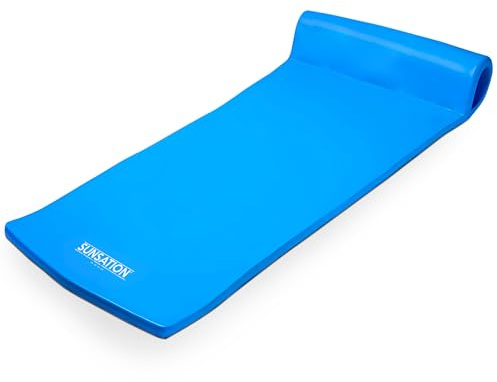 TRC Recreation Sunsation 1.75 Thick Foam Pool Float Lounger w/ Headrest for Lounging & Sunbathing in Swimming Pools, Beaches & Lakes, 70 x 26