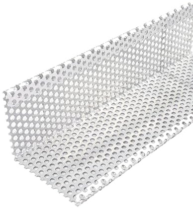 Fassadenprofile gruslist aluminium 100 cm 80x90 mm takkantprofil perforerad avslutningsprofil
